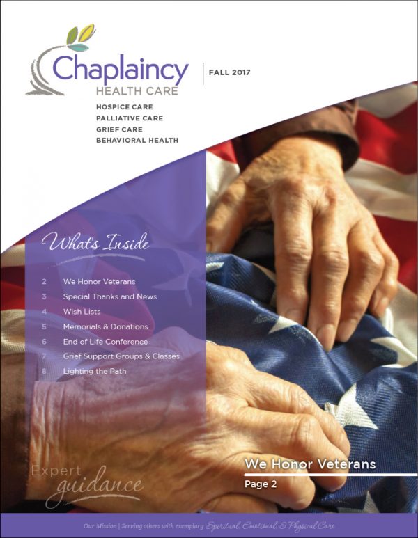 Chaplaincy Health Care Fall Newsletter