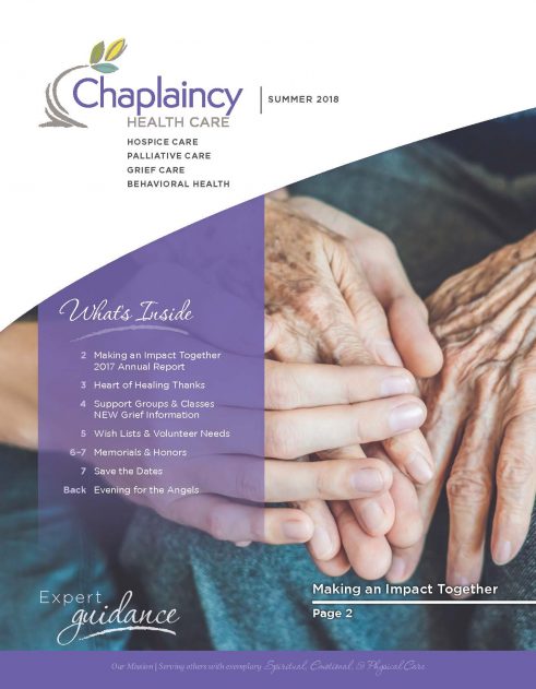 Chaplaincy Health Care Summer Newsletter
